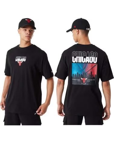 NEW ERA MAGLIETTA NEW ERA UOMO CHICAGO BULLS NERA MANICA CORTA NEGRO