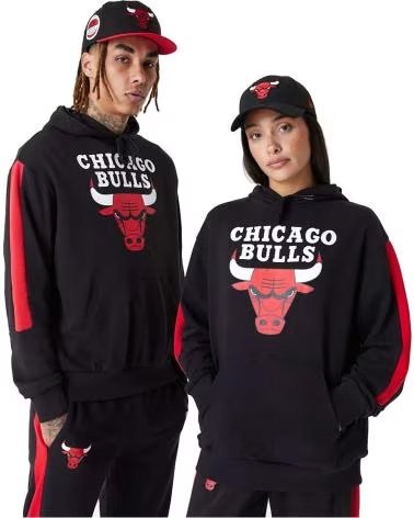 NEW ERA NEW ERA CHICAGO BULLS KAPUZENPULLOVER UNISEX SCHWARZ NEGRO