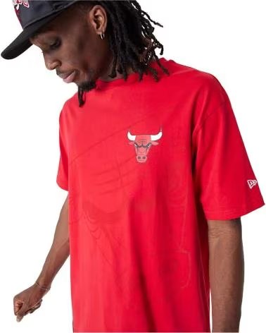 NEW ERA NEW ERA NBA CHICAGO BULLS RED SHORT SLEEVE T-SHIRT FOR MEN ROJO