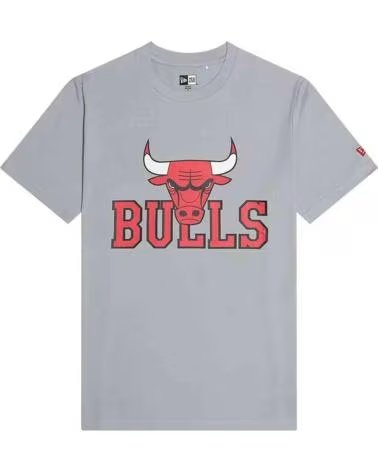NEW ERA NEW ERA CHICAGO BULLS SHORT SLEEVE T-SHIRT UNISEX GREY GRIS