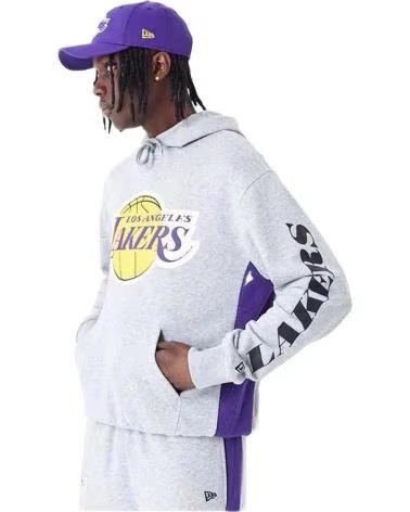NEW ERA MOLETOM COM CAPUZ NEW ERA LOS ANGELES LAKERS MASCULINO GRIS