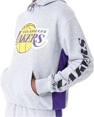 NEW ERA MOLETOM COM CAPUZ NEW ERA LOS ANGELES LAKERS MASCULINO GRIS