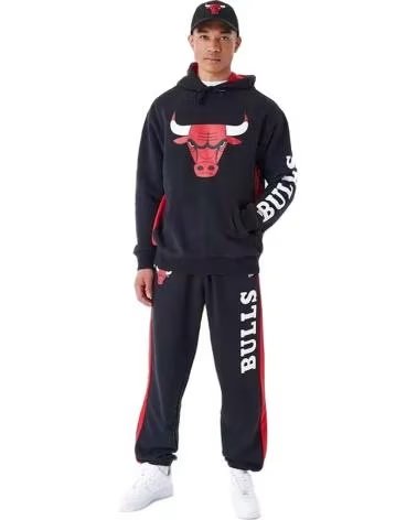 NEW ERA MOLETOM COM CAPUZ NEW ERA CHICAGO BULLS MASCULINO NEGRO