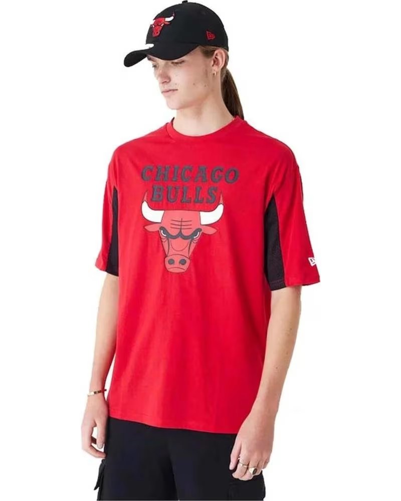 NEW ERA MAGLIETTA DA BASKET NEW ERA CHICAGO BULLS DA UOMO ROJO