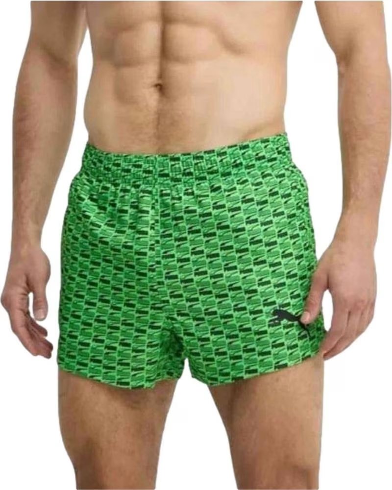 PUMA BAÑADOR PUMA PARA HOMBRE DE SECADO RÁPIDO CON ESTAMPADO DE LOGO VERDE