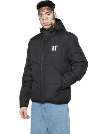 11 DEGREES PIUMINO CON PANNELLI LARGE PANEL PUFFER J NERO 11 DEGREES NEGRO