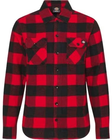 DICKIES CAMICIA IN FLANELLA A QUADRI ROJO