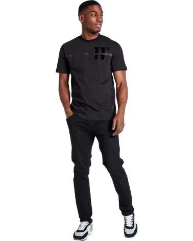 11 DEGREES CAMISETA 11 DEGREES FLOCK PRINT LARGE GR NEGRA PARA HOMBRE NEGRO