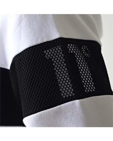 11 DEGREES FELPA CON CAPPUCCIO 11 DEGREES MESH OVERLAY QUARTER BIANCA BLANCO