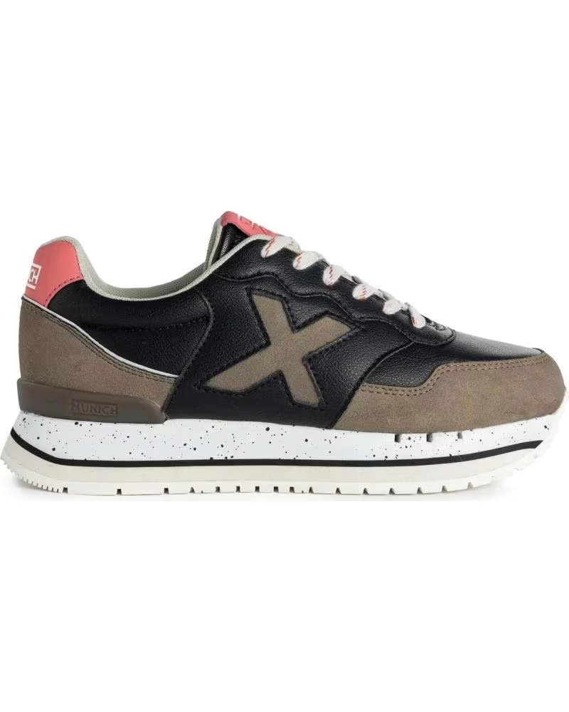 TÊNIS MUNICH FEMININO MULTICOLOR PRETO E CARAMELO MULTICOLOR