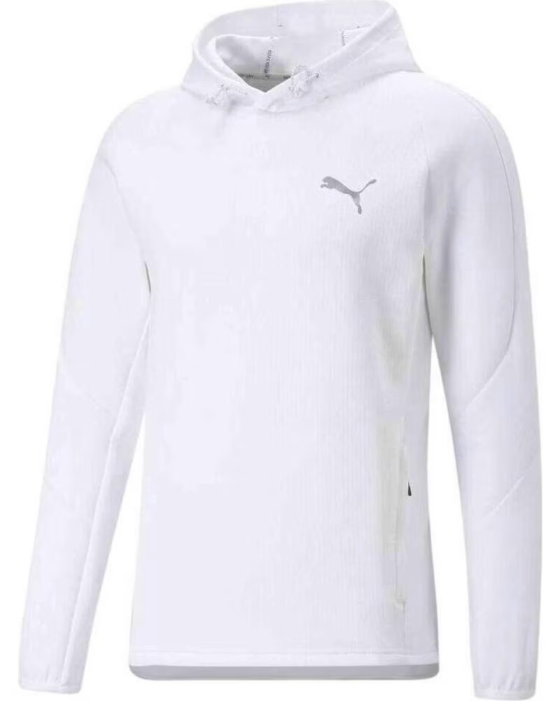 PUMA MOLETOM COM CAPUZ PUMA EVOSTRIPE UNISSEX BRANCO BLANCO