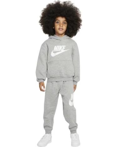NIKE CHANDAL CLUB FLEECE SET GRIS TRACKSUIT 86L135-042 NINOS NAN
