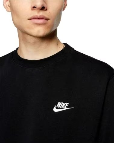 NIKE MOLETOM NIKE SPORTSWEAR CLUB FLEECE MASCULINO NEGRO