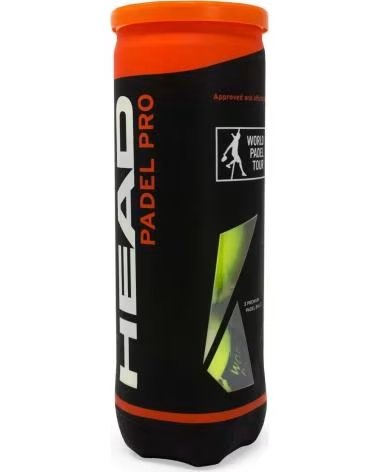 HEAD HEAD PADEL PRO PADEL BALLS TUBE (3 PACK) AMARILLO