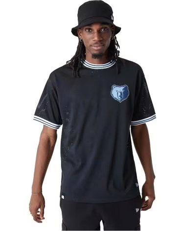 NEW ERA NEW ERA NBA MEMPHIS GRIZZLIES OS MESH TEE SCHWARZES T-SHIRT NEGRO