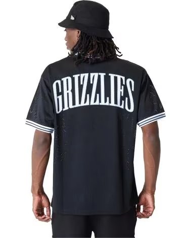 NEW ERA NEW ERA NBA MEMPHIS GRIZZLIES OS MESH TEE SCHWARZES T-SHIRT NEGRO