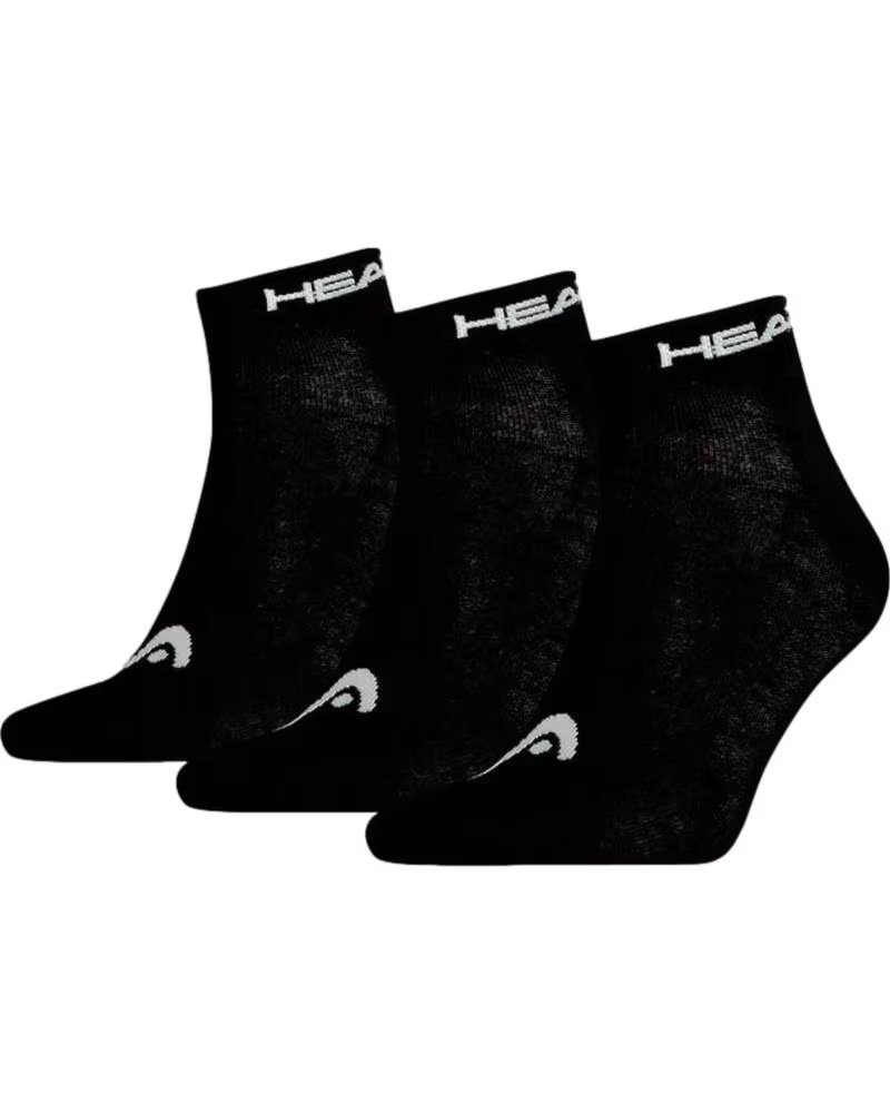 HEAD HEAD SPORTSOCKEN 3ER-PACK UNISEX SCHWARZ NEGRO