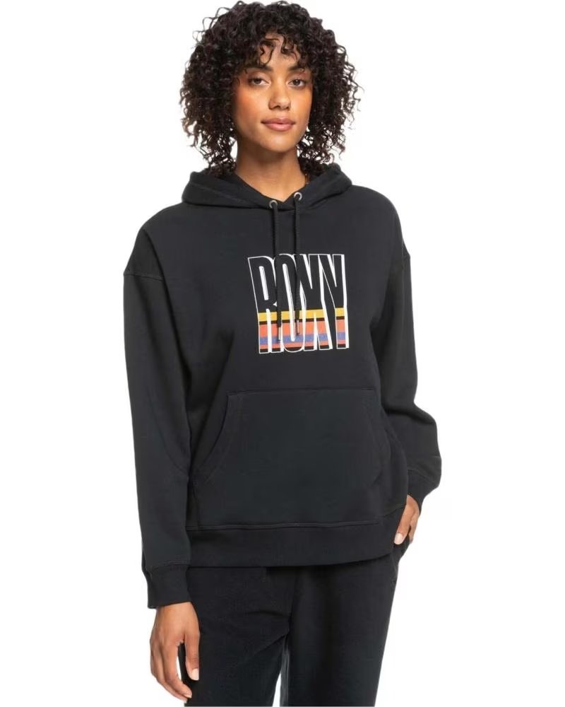 ROXY SUDADERA CON CAPUCHA ERJFT04741-KVJ0 EN PARA MUJER NEGRO