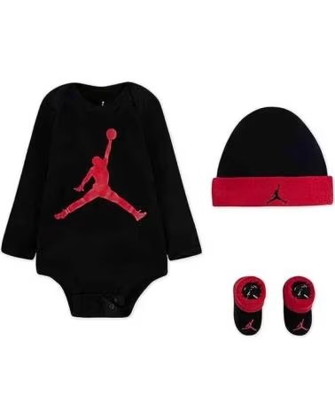 NIKE CONJUNTO JORDAN BODY, GORRO E SAPATINHOS PARA BEBÉ MULTICOLOR