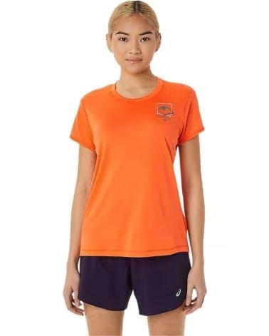 ASICS CAMISETA DE RUNNING TÉCNICA MANGA CORTA NARANJA