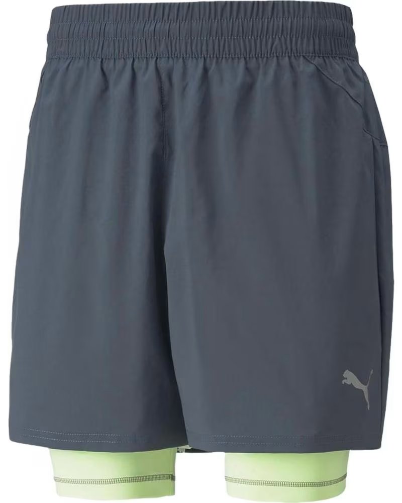 PUMA PANTALONCINO DA RUNNING PUMA DA UOMO VERDE