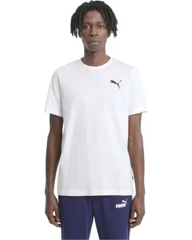 PUMA CAMISETA PUMA ESSENTIALS LOGO MANGA CORTA HOMBRE BLANCO