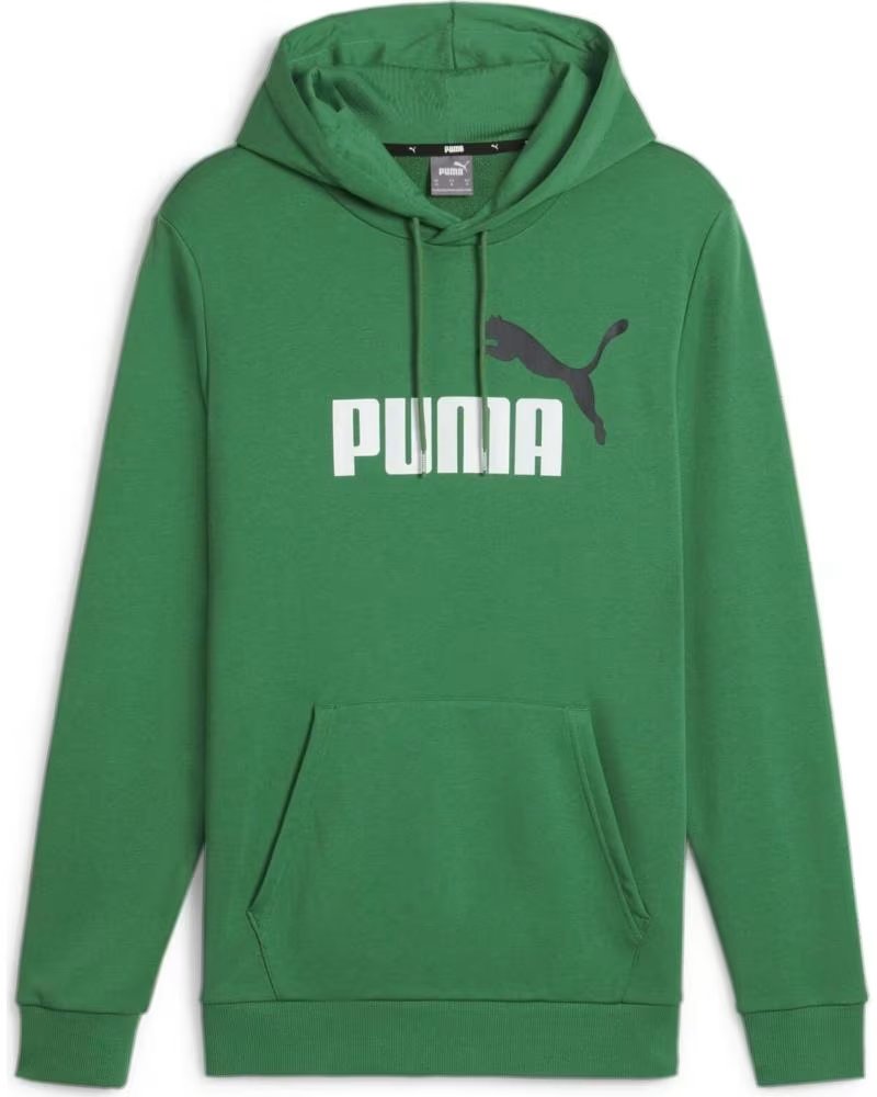 PUMA PUMA ESSENTIALS LOGO KAPUZENPULLOVER FÜR HERREN VERDE