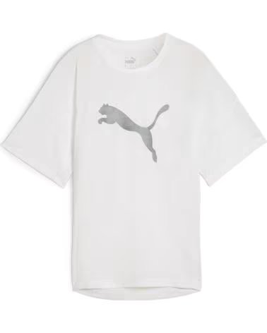 PUMA CAMISETA PUMA DE MANGA CORTA CON LOGO PARA MUJER BLANCO