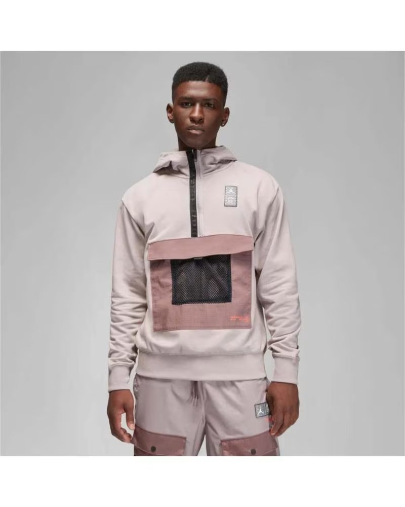 JORDAN FELPA JORDAN CON CAPPUCCIO E TASCA FRONTALE DA UOMO BEIGE