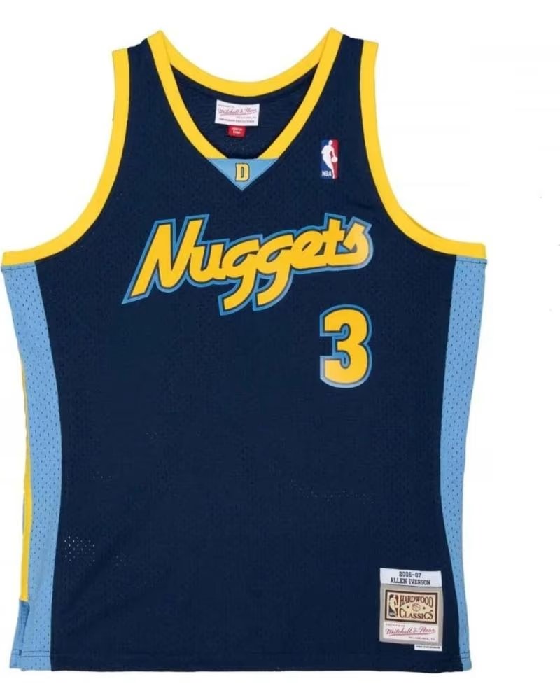MITCHELL  NESS MAGLIA MITCHELL & NESS DENVER NUGGETS ALLEN IVERSON #3 HARDWOOD CLASSICS AZUL