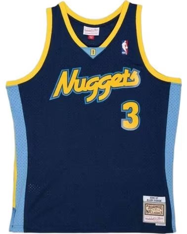 MITCHELL  NESS MAGLIA MITCHELL & NESS DENVER NUGGETS ALLEN IVERSON #3 HARDWOOD CLASSICS AZUL