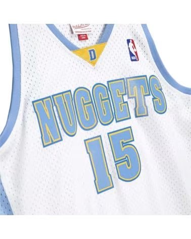 MITCHELL  NESS CAMISA MITCHELL & NESS DENVER NUGGETS CARMELO ANTHONY 15 BRANCA NBA BLANCO