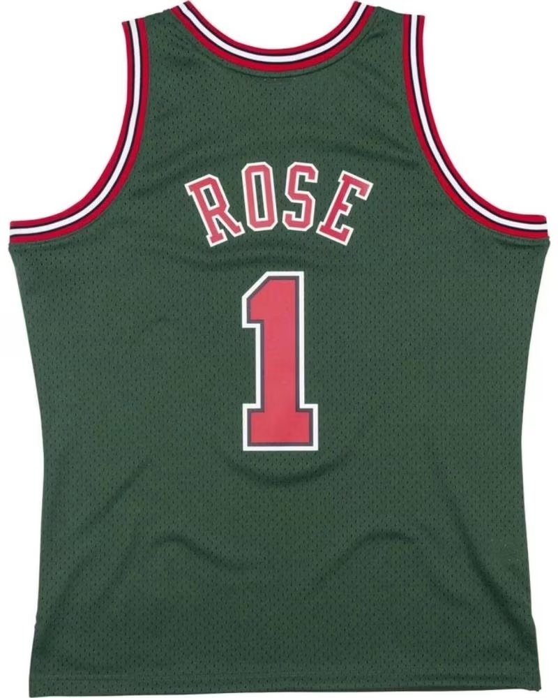 MITCHELL  NESS CAMISA MITCHELL & NESS DERRICK ROSE CHICAGO BULLS HARDWOOD CLASSICS VERDE MASCULINA VERDE