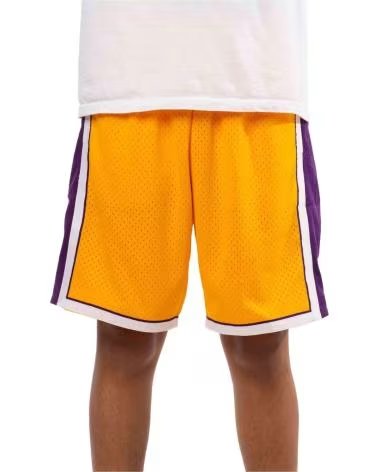 MITCHELL  NESS PANTALONCINO MITCHELL & NESS LOS ANGELES LAKERS GIALLO AMARILLO