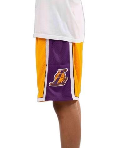 MITCHELL  NESS PANTALONCINO MITCHELL & NESS LOS ANGELES LAKERS GIALLO AMARILLO