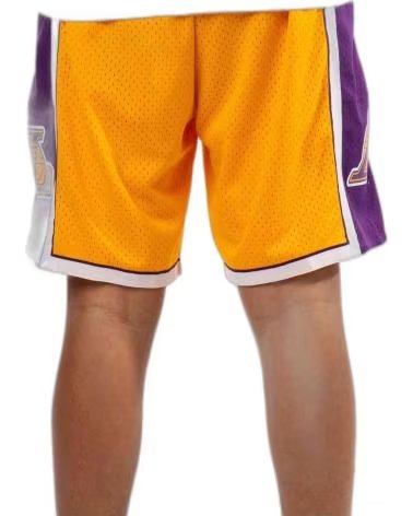 MITCHELL  NESS PANTALONCINO MITCHELL & NESS LOS ANGELES LAKERS GIALLO AMARILLO