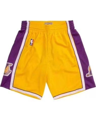 MITCHELL  NESS PANTALONCINO MITCHELL & NESS LOS ANGELES LAKERS GIALLO AMARILLO