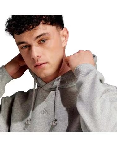ADIDAS FELPA CON CAPPUCCIO ADIDAS ESSENTIALS DA UOMO GRIS
