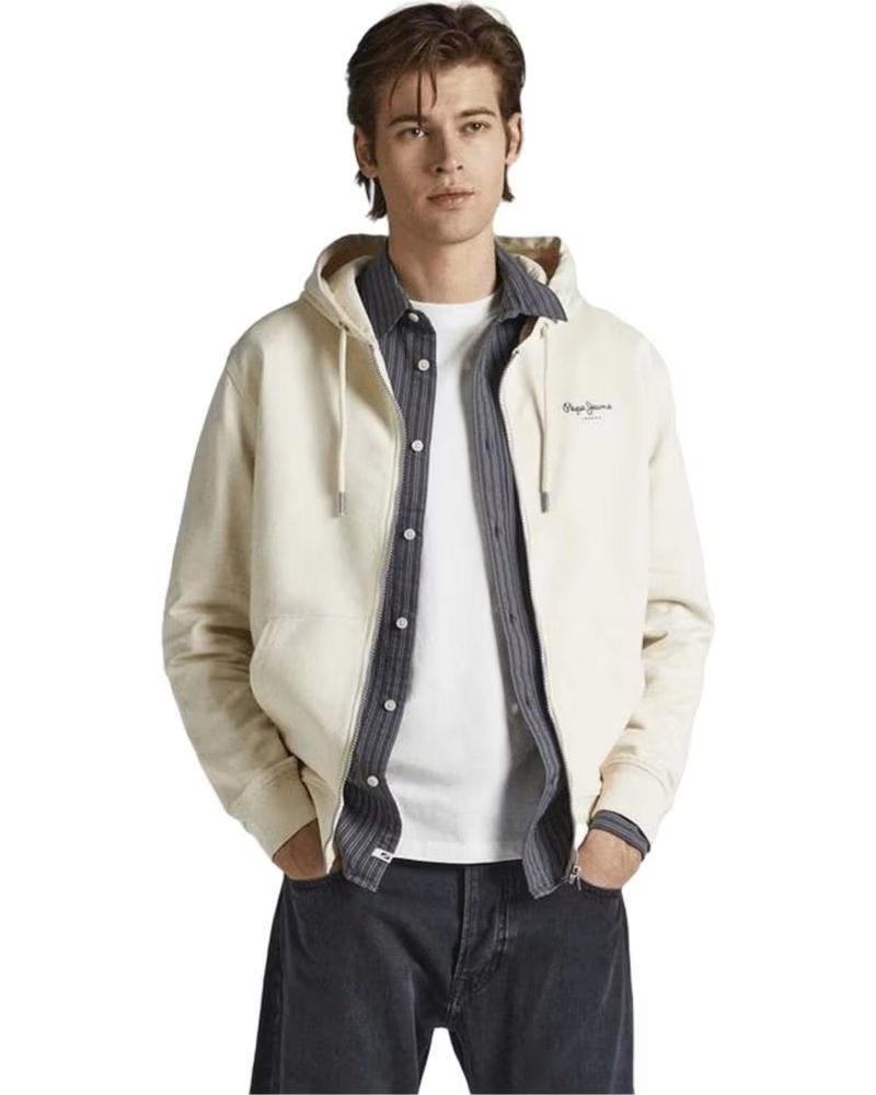 PEPE JEANS SUDADERA CON CAPUCHA PEPE JEANS PARA HOMBRE BEIGE BEIGE