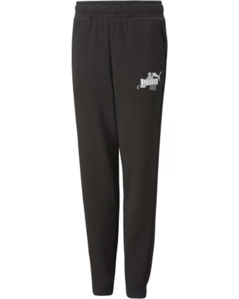 PUMA PANTALON LARGO EN PARA NINOS UNISEX NEGRO