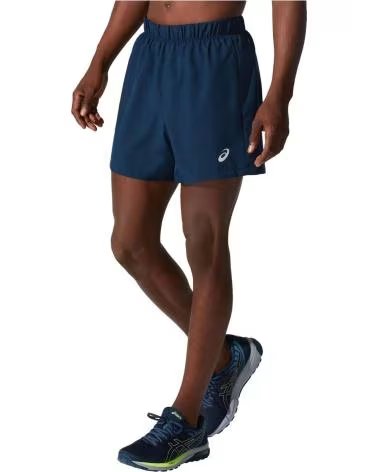 ASICS PANTALÓN CORTO DEPORTIVO CON LOGO IMPRESO AZUL