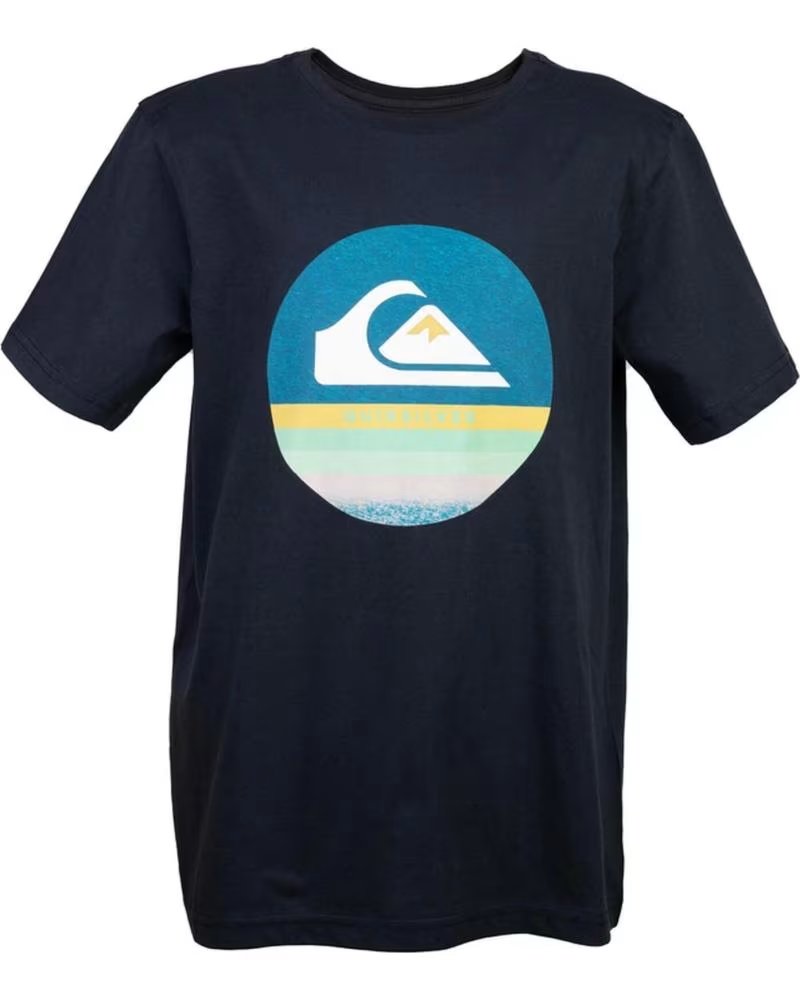 QUIKSILVER CAMISETA DE MANGA CURTA QUIKSILVER LOGO ONDA INFANTIL AZUL MARINHO AZUL