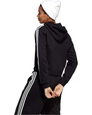 ADIDAS MOLETOM ADIDAS FEMININO COM CAPUZ 3 LISTRAS NEGRO