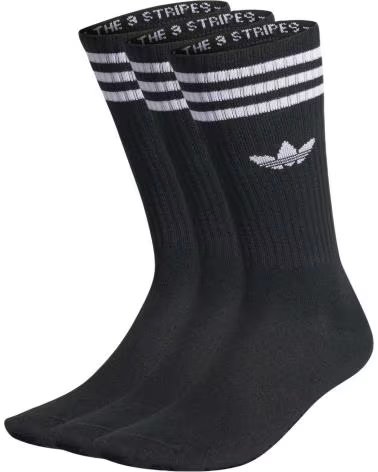ADIDAS PACK DE 3 PAIRES DE CHAUSSETTES UNISEX ADIDAS ORIGINALS CREW 3 RAYAS NOIR NEGRO