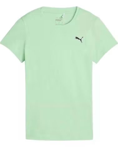 PUMA CAMISETA PUMA ESSENTIALS LOGO MANGA CURTA FEMININA VERDE CLARO VERDE