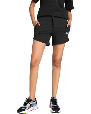 SHORTS PUMA ESS 5 TAPE POUR FEMME NEGRO