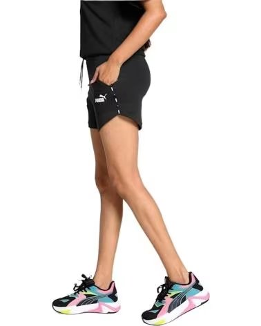 SHORTS PUMA ESS 5 TAPE POUR FEMME NEGRO