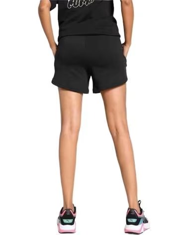 SHORTS PUMA ESS 5 TAPE POUR FEMME NEGRO