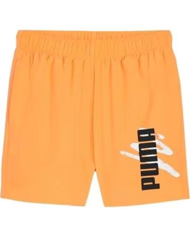 PUMA ESSENTIALS LOGO UNISEX SHORTS ORANGE NARANJA
