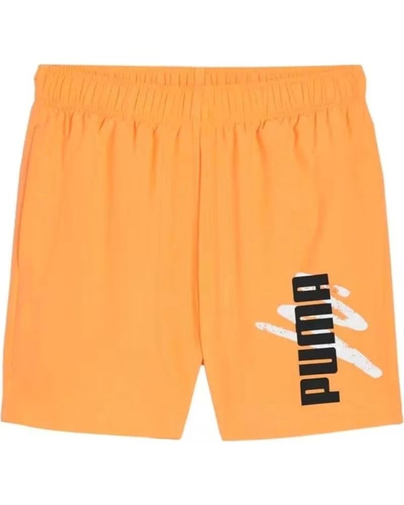 PUMA ESSENTIALS LOGO UNISEX SHORTS ORANGE NARANJA